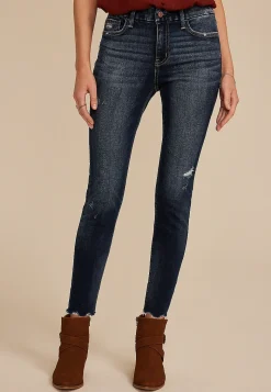 Maurices Jeggings & Skinny Jeans|Jeggings & Skinny Jeans-Flying Monkey™ Mid Rise Ripped Hem Skinny Jean