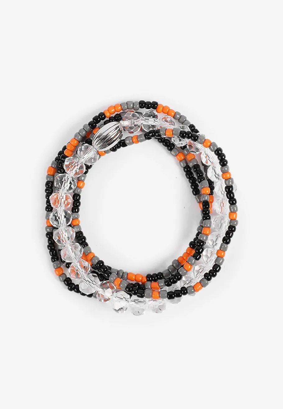 Maurices Bracelets & Anklets-Game Day Black And Orange Stretch Bracelet Set