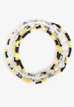Maurices Bracelets & Anklets-Game Day Black And Yellow Stretch Bracelet Set