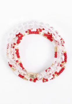Maurices Bracelets & Anklets-Game Day Maroon And White Stretch Bracelet Set