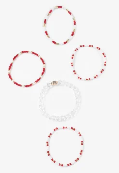 Maurices Bracelets & Anklets-Game Day Maroon And White Stretch Bracelet Set