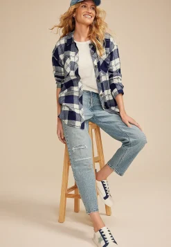 Maurices Plaid & Button Down Shirts-Game Day Plaid Button Down Shirt