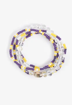 Maurices Bracelets & Anklets-Game Day Purple And Yellow Stretch Bracelet Set