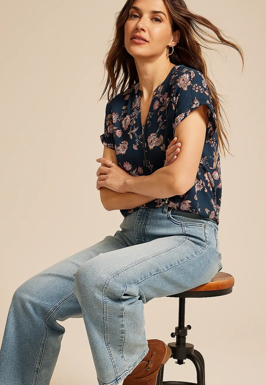 Maurices Shirts & Blouses-Geneva Short Sleeve Blouse