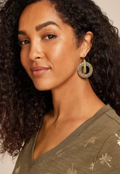 Maurices Earrings|Matching Sets-And Green Stone Bar Drop Earring