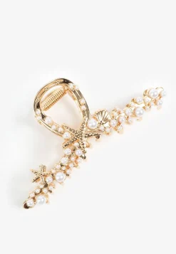 Maurices Hats & Hair Accessories-Beach Pearl Metal Claw Hair Clip