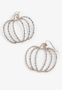 Maurices Earrings-Fall Pave Pumpkin Drop Earrings