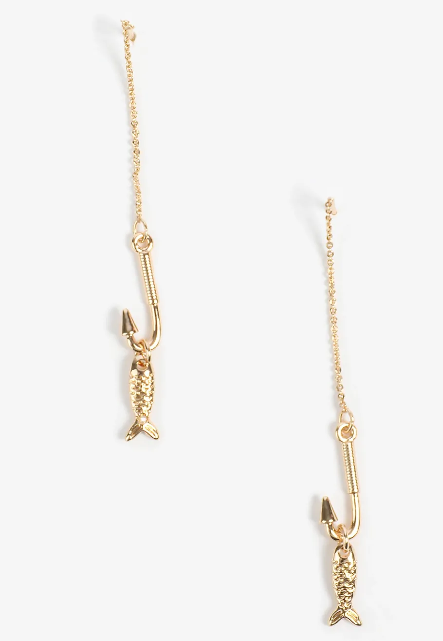 Maurices Earrings|Matching Sets-Gone Fishing Hook Threader Earrings