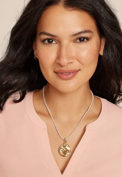 Maurices Necklaces|Matching Sets-Hammered Disc Pendant Necklace