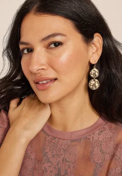 Maurices Earrings|Matching Sets-Hammered Double Disc Drop Earrings