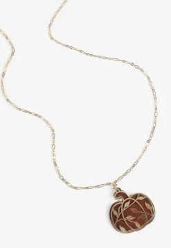 Maurices Necklaces|Matching Sets-Metal Overlay Pumpkin Pendant Necklace