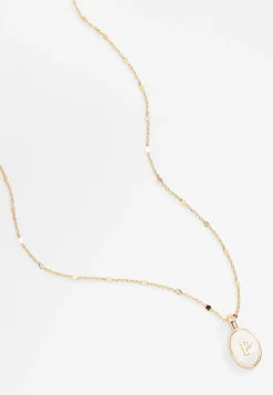Maurices Necklaces-Gold Oval Initial endant Necklace