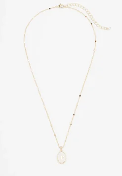 Maurices Necklaces-Gold Oval Initial endant Necklace