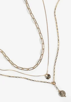 Maurices Necklaces-Triple Layered Coin Necklace