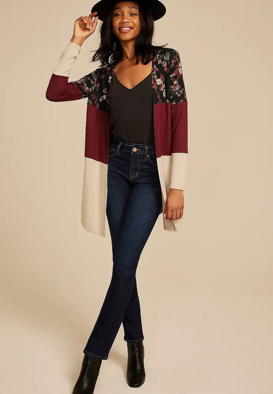 Maurices Sweaters Cardigans & Kimonos-Hacci Colorblock Cardigan