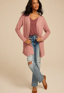 Maurices Sweaters Cardigans & Kimonos-Hacci Studded Cardigan