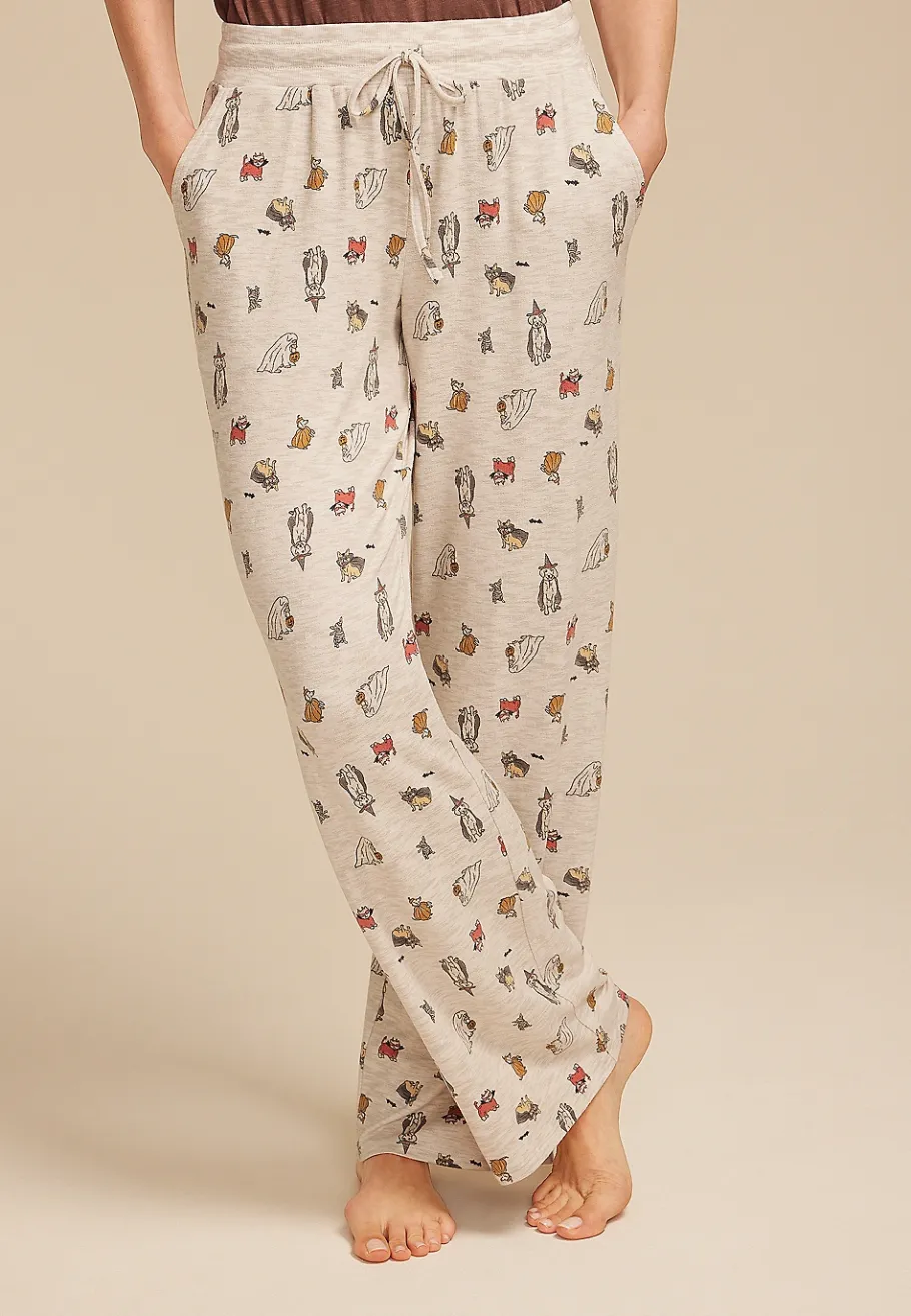 Maurices Pajamas|Pajamas-Halloween Dogs Wide Leg Pajama Pants