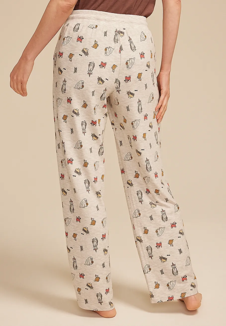 Maurices Pajamas|Pajamas-Halloween Dogs Wide Leg Pajama Pants