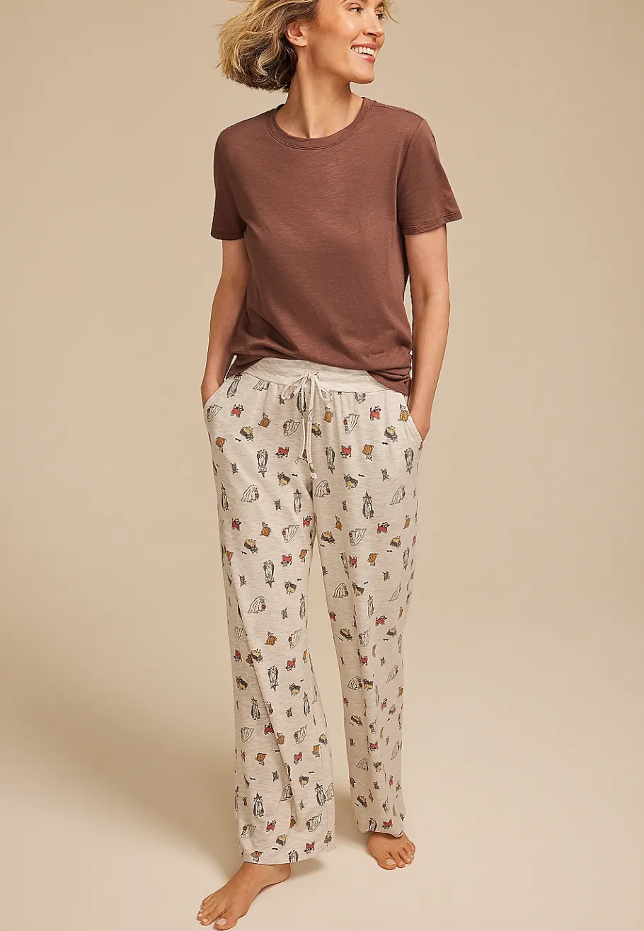 Maurices Pajamas|Pajamas-Halloween Dogs Wide Leg Pajama Pants