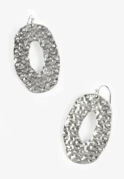 Maurices Earrings|Matching Sets-Hammered Oval Studded Earrings