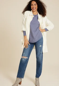 Maurices Tees-Haven Waffle Tunic Top