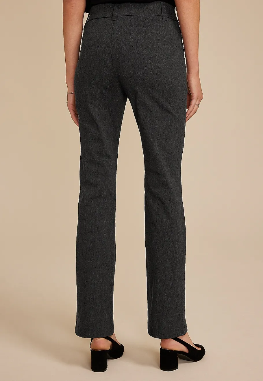 Maurices Pants-Heathered Bengaline Mid Rise Bootcut Pant