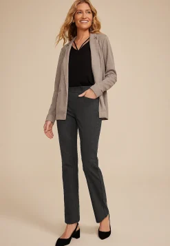 Maurices Pants-Heathered Bengaline Mid Rise Bootcut Pant