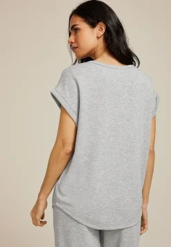 Maurices Tees-Heathered Cloud Scuba Knit Crew Neck Tee