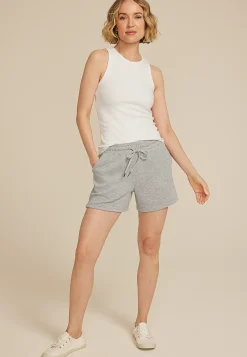 Maurices Shorts-Heathered Cloud Scuba Knit High Rise 4in Short