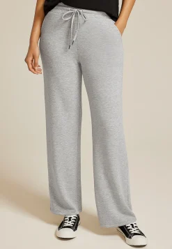 Maurices Joggers & Sweatpants-Heathered Scuba Knit Wide Leg Sweatpants
