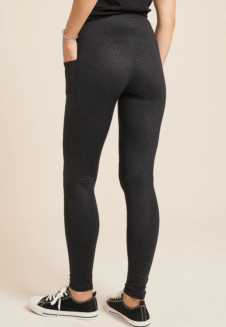 Maurices Leggings-High Rise Leopard Print Interlock Legging