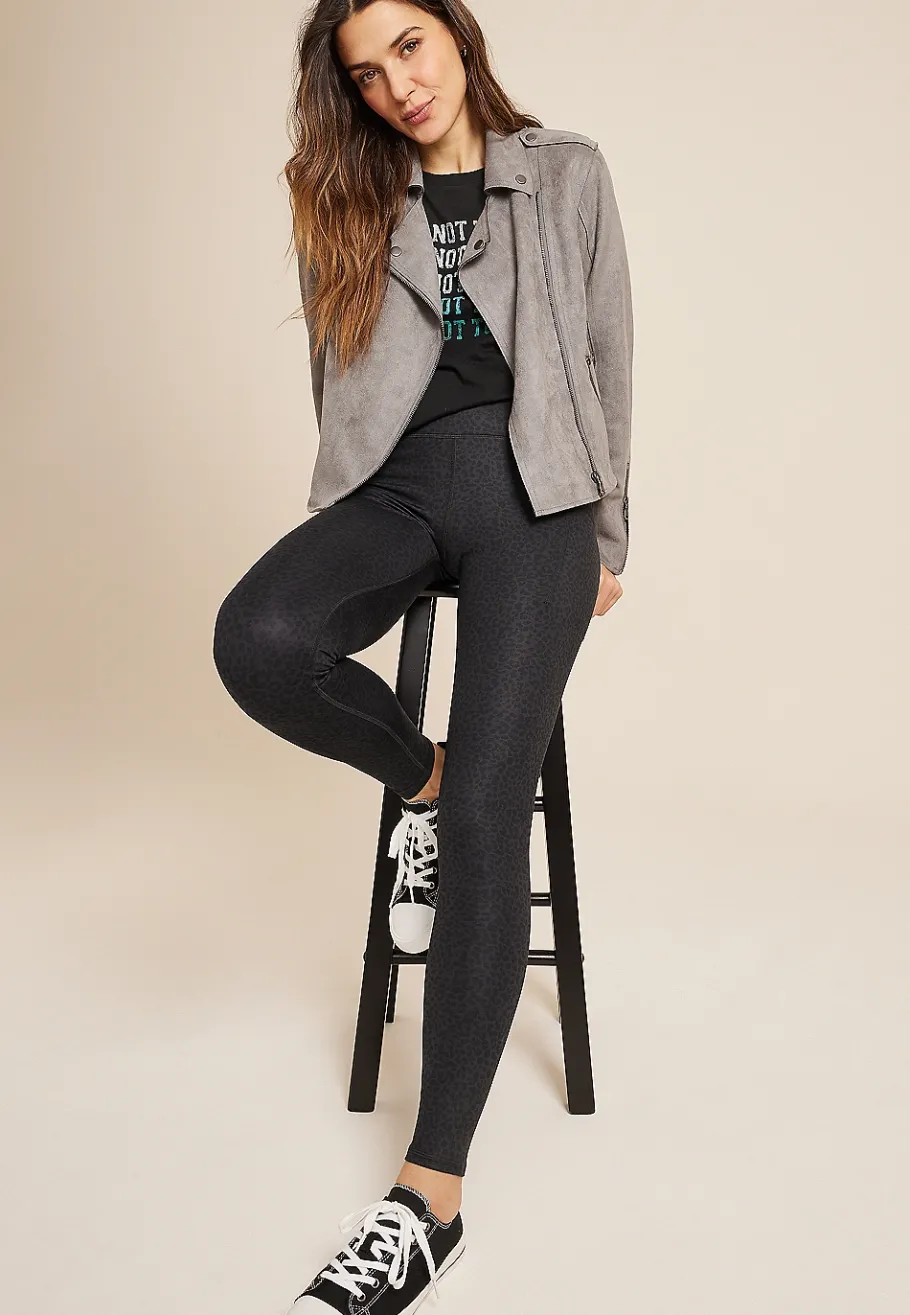 Maurices Leggings-High Rise Leopard Print Interlock Legging