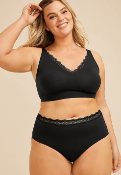 Maurices Panties|Panties-Invisibliss High Waist Lace Trim Hipster Panty