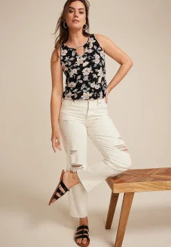 Maurices Tanks & Camis-Isla Floral Keyhole Tank Top