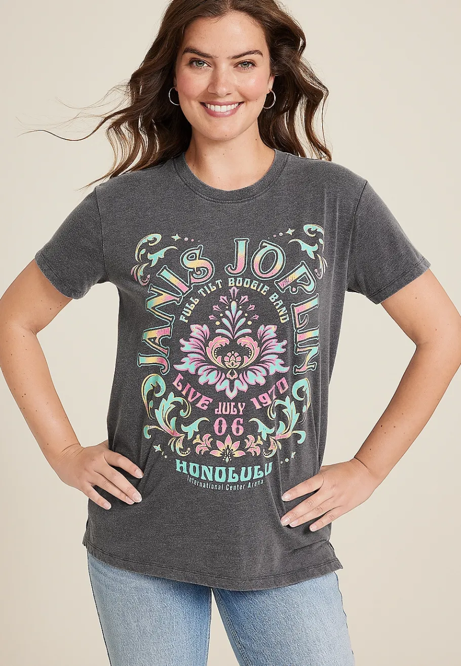 Maurices Tees|Graphics-Janis Joplin Relaxed Fit Graphic Tee
