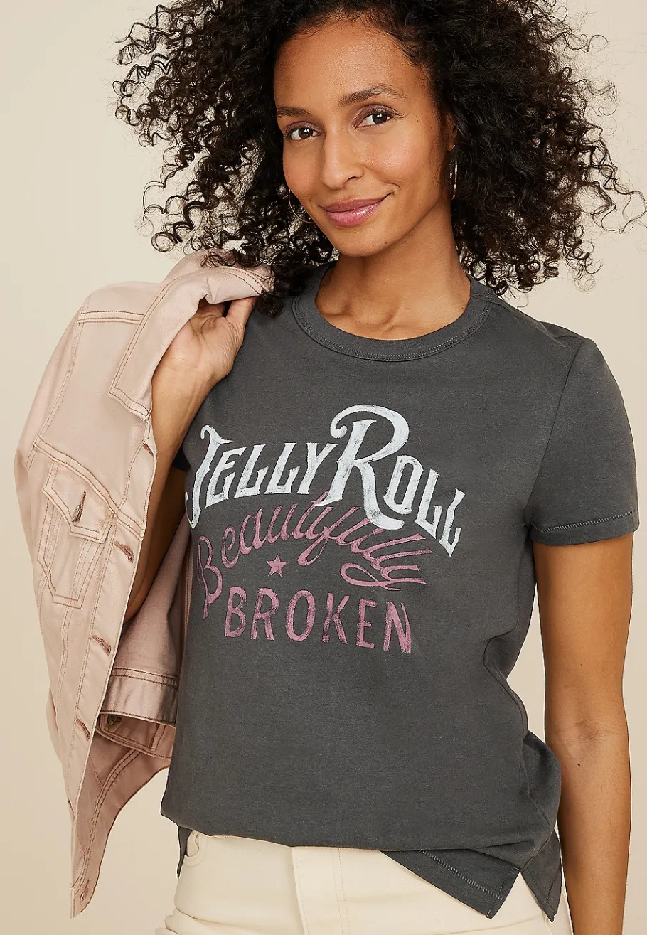 Maurices Tees|Graphics-Jelly Roll Beautifully Broken Classic Fit Graphic Tee