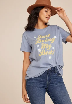 Maurices Tees|Graphics-Just Doing My Best Oversized Fit Graphic Tee