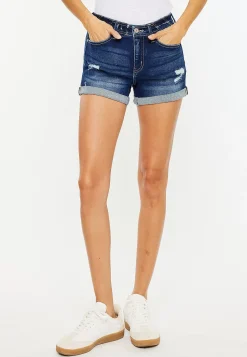 Maurices Shorts|Jean Shorts-KanCan™ Dark Mid Rise Rolled Hem 3.5in Short