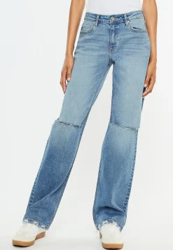 Maurices Straight Jeans|Straight Jeans-KanCan™ High Rise Open Ripped Straight Jean