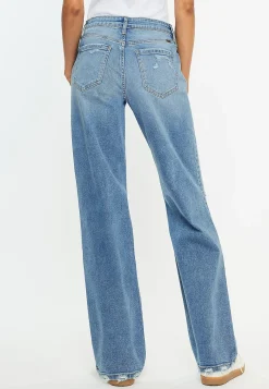 Maurices Straight Jeans|Straight Jeans-KanCan™ High Rise Open Ripped Straight Jean
