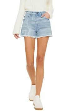 Maurices Shorts|Jean Shorts-KanCan™ High Rise Rigid Paisley Fray Hem 3in Short