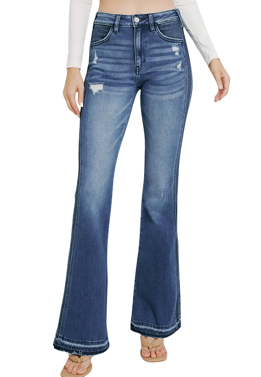 Maurices Flare & Wide Leg Jeans|Flare & Wide Leg Jeans-KanCan™ High Rise Side Panel Released Hem Flare