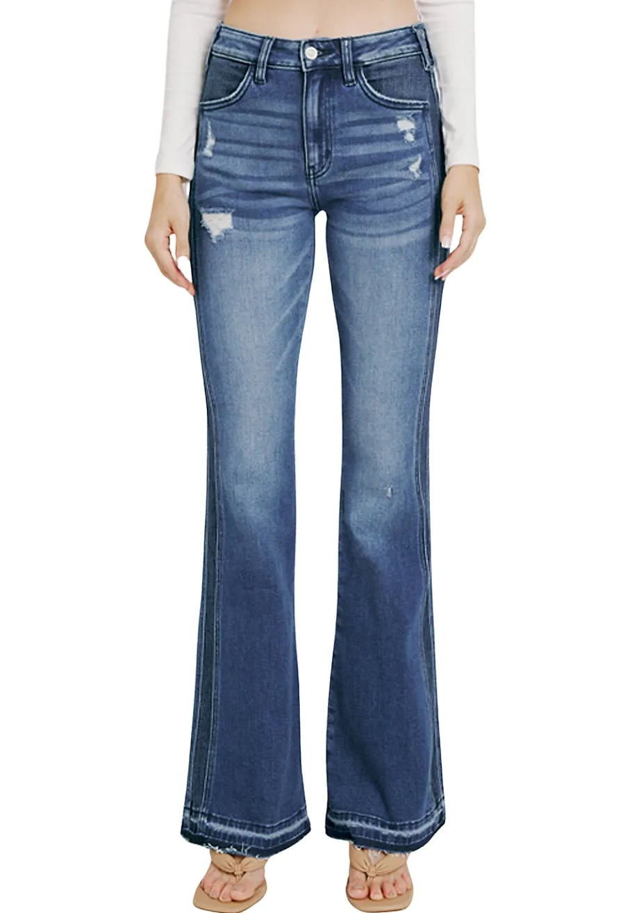 Maurices Flare & Wide Leg Jeans|Flare & Wide Leg Jeans-KanCan™ High Rise Side Panel Released Hem Flare