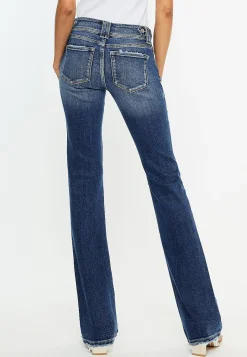 Maurices Bootcut Jeans|Bootcut Jeans-KanCan™ Mid Rise Double Button Frayed Hem Bootcut Jean