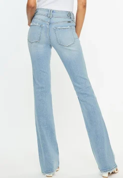 Maurices Bootcut Jeans|Bootcut Jeans-KanCan™ Mid Rise Double Button Frayed Hem Bootcut Jean