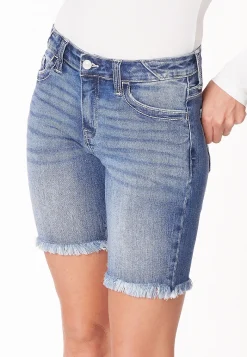 Maurices Shorts|Jean Shorts-KanCan™ Mid Rise Fray Hem 8in Bermuda Short