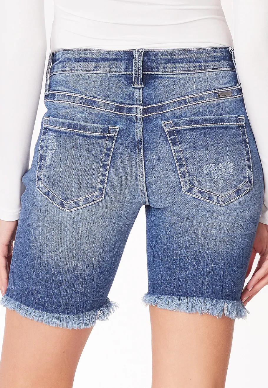Maurices Shorts|Jean Shorts-KanCan™ Mid Rise Fray Hem 8in Bermuda Short