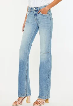 Maurices Straight Jeans|Straight Jeans-KanCan™ Mid Rise Fray Hem Straight Jean