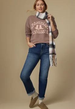 Maurices Straight Jeans|Straight Jeans-KanCan™ Mid Rise Frayed Cuff Straight Jean