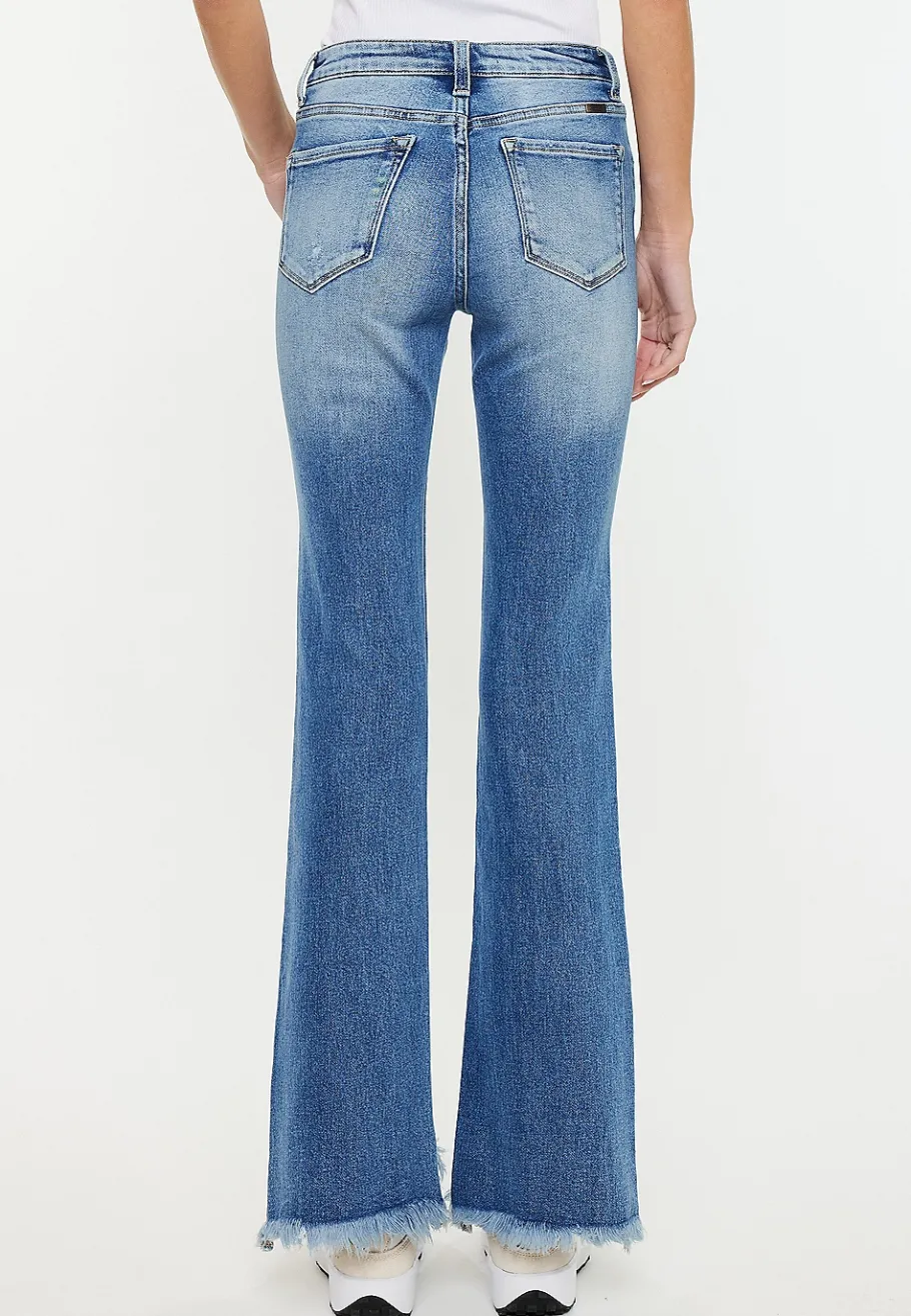 Maurices Bootcut Jeans|Bootcut Jeans-KanCan™ Mid Rise Frayed Hem Bootcut Jean